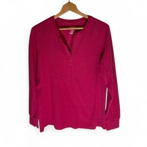 W1- Duluth Women's Medium Pink Henley Top